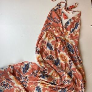 O’Neill Floral Halter Maxi Dress